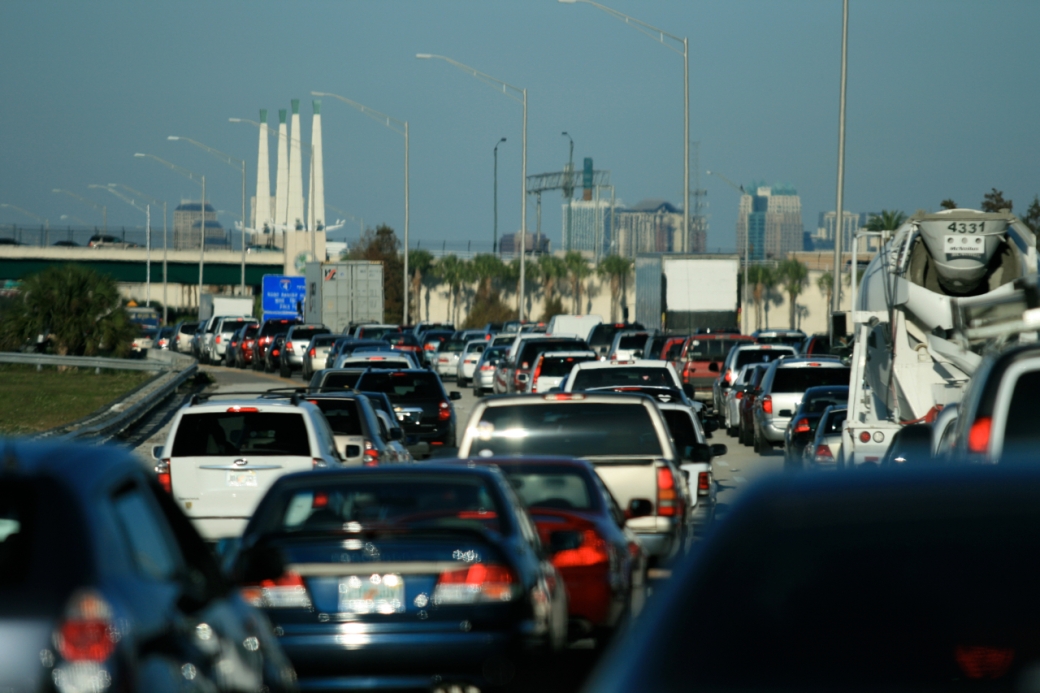Traffic on Interstate 4 in Southwest Orlando--the usual mess.